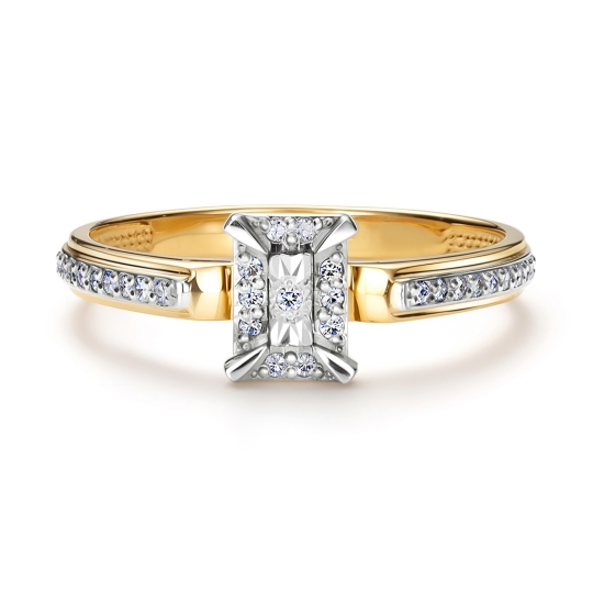 Серьги из лимонного золота с бриллиантами