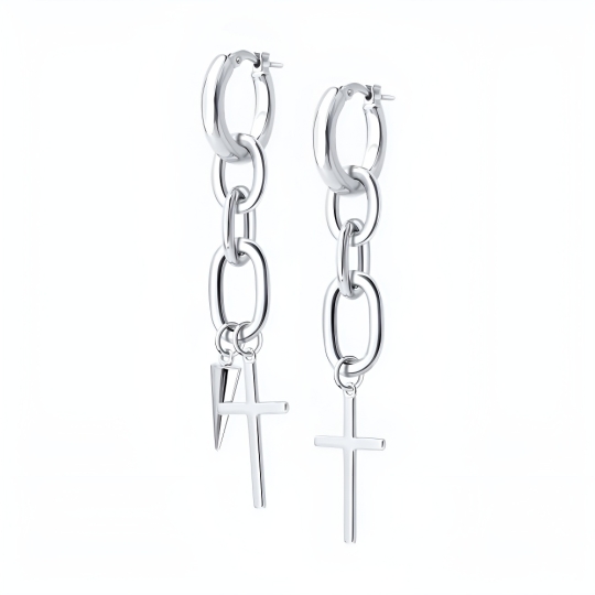 Серьги из серебра с кварцем