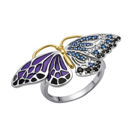 Кольцо из серебра с ювелирным кристаллом