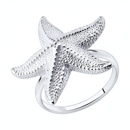 Кольцо из серебра с ювелирным кристаллом