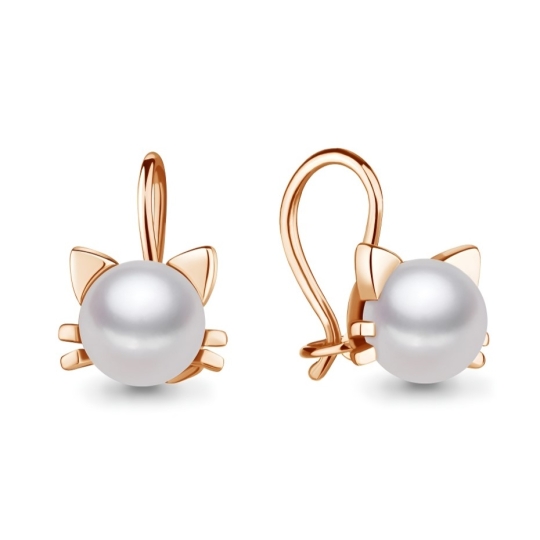 Серьги из серебра с фианитами