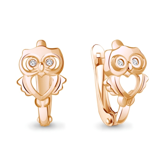 Детские серьги из серебра Hello Kitty