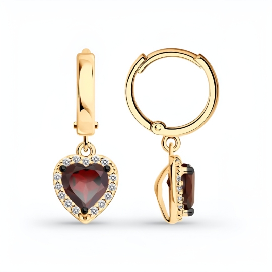 Серьги из серебра с бриллиантами