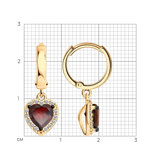 Серьги из серебра с бриллиантами