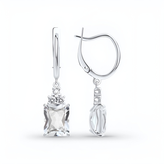 Серьги из серебра с ониксами