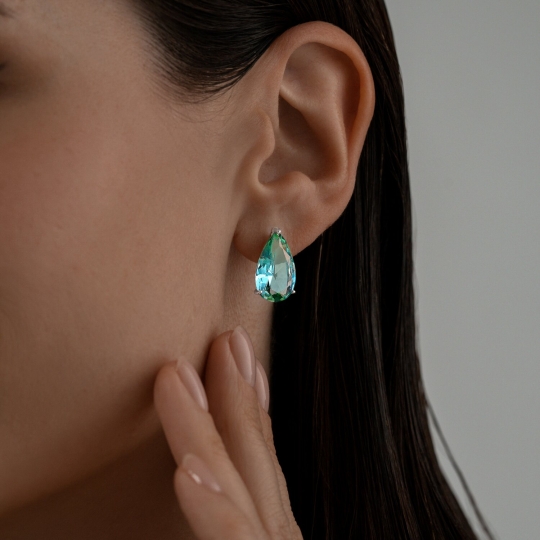 Серьги из серебра с позолотой