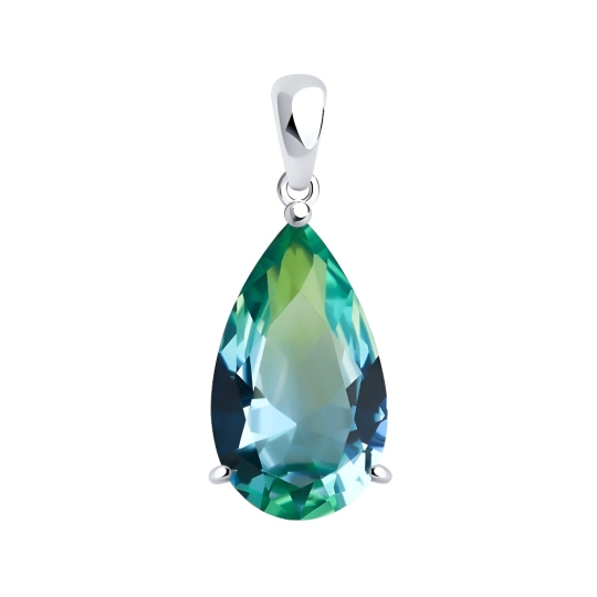 Серьги из серебра с ситаллами