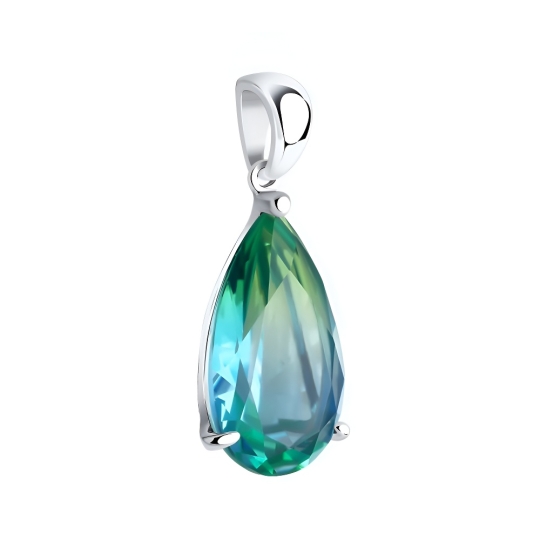 Серьги из серебра с ситаллами