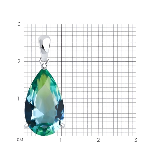 Серьги из серебра с ситаллами