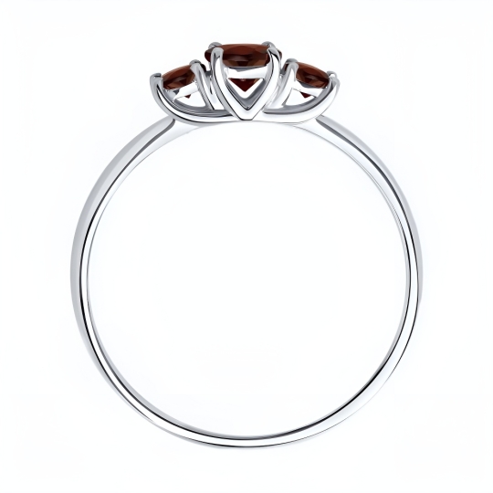Серьги из серебра с гранатами