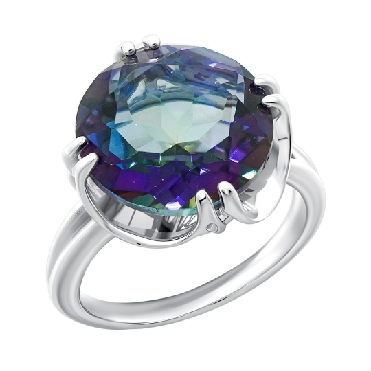 Серьги из серебра с горным хрусталем