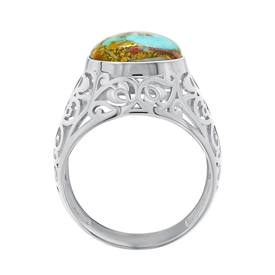 Серьги из серебра с бирюзой