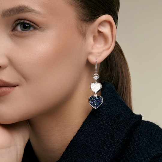 Серьга одиночная из серебра