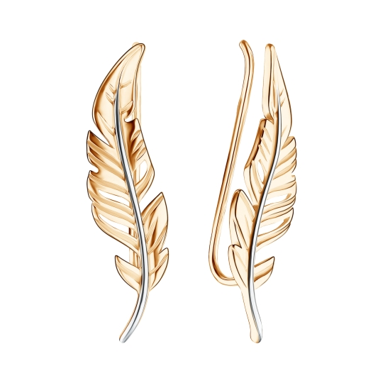 Серьга из золота с фианитом