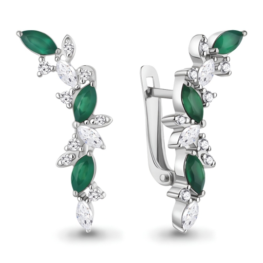 Серьги из серебра с бирюзой