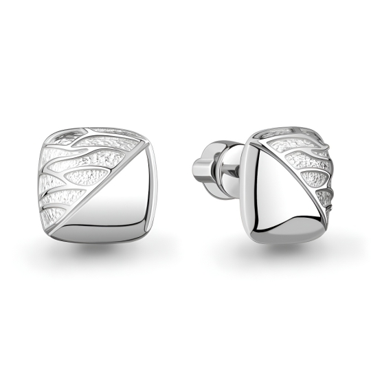 Серьги из серебра с ювелирными кристаллами