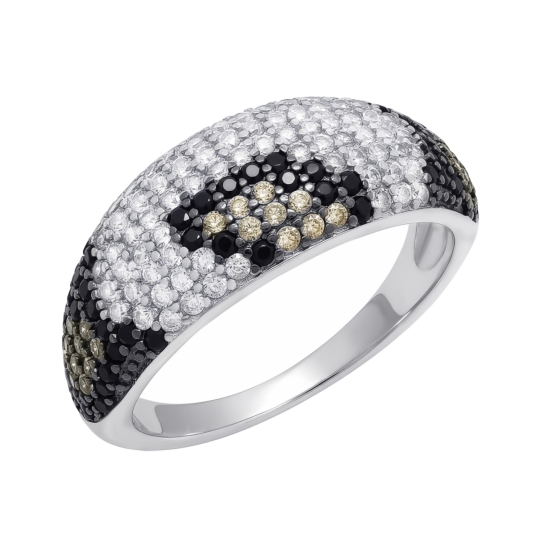 Серьги из серебра с фианитами
