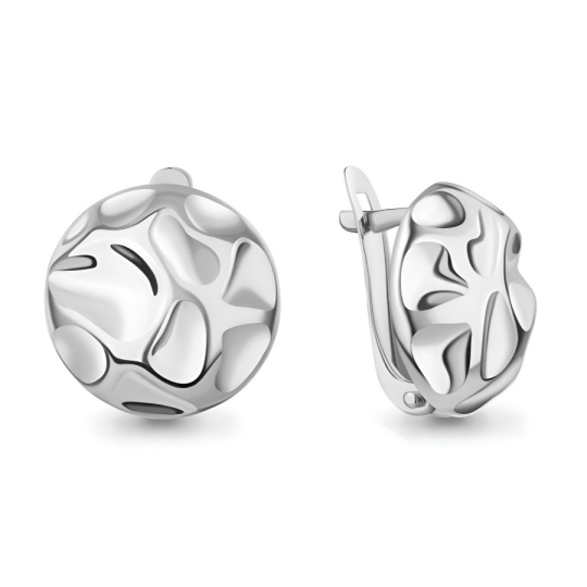 Серьги из серебра с кварцем