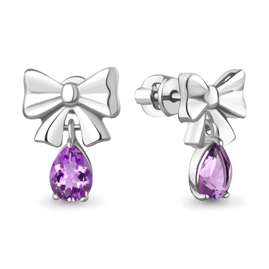 Серьги из серебра с агатами