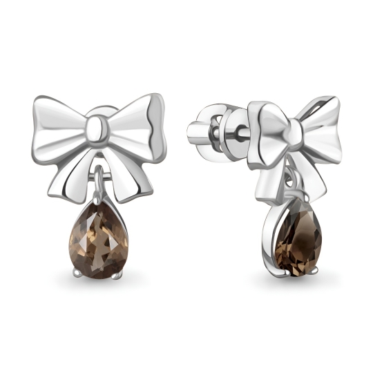 Серьги из серебра с агатами