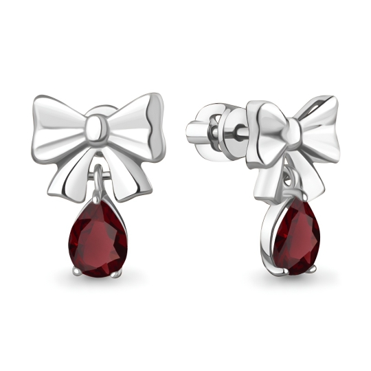 Серьги из серебра с агатами
