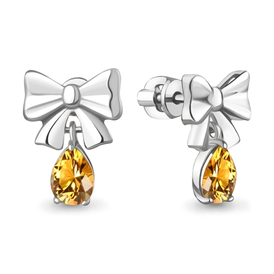 Серьги из серебра с агатами