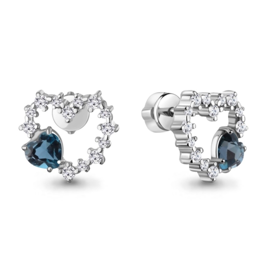 Серьги из серебра с чернением