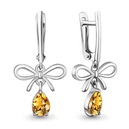 Серьги из серебра с гранатами