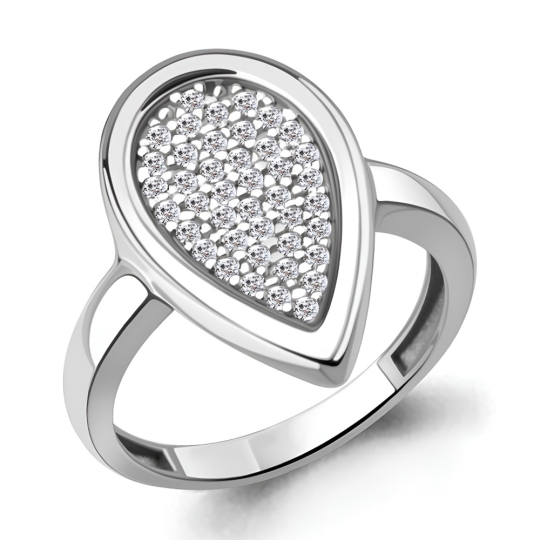 Серьги из серебра с фианитами