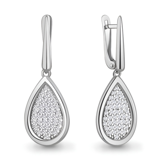 Серьги-конго из серебра