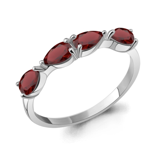 Серьги из серебра с гранатами