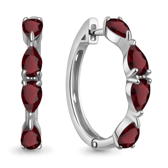 Серьги из серебра с аметистами