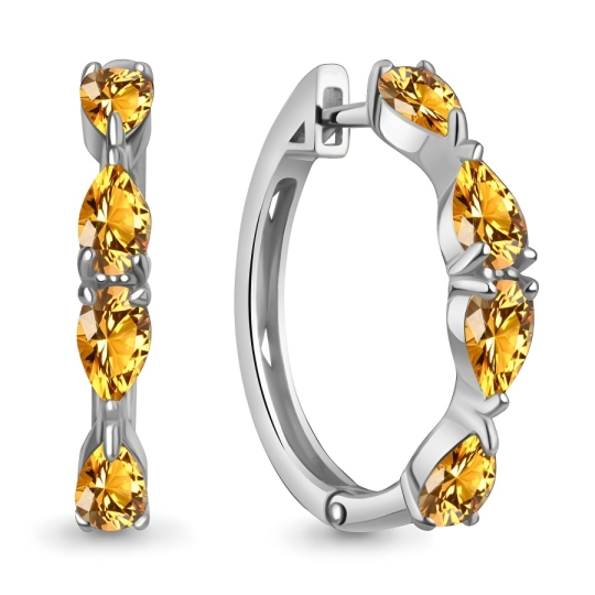 Серьги из серебра с аметистами