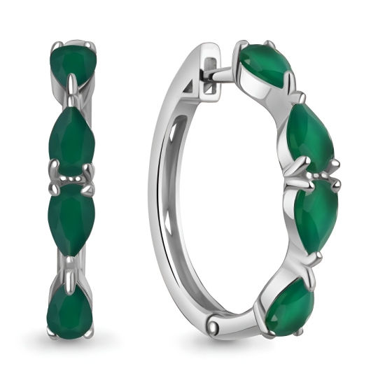 Серьги из серебра с аметистами