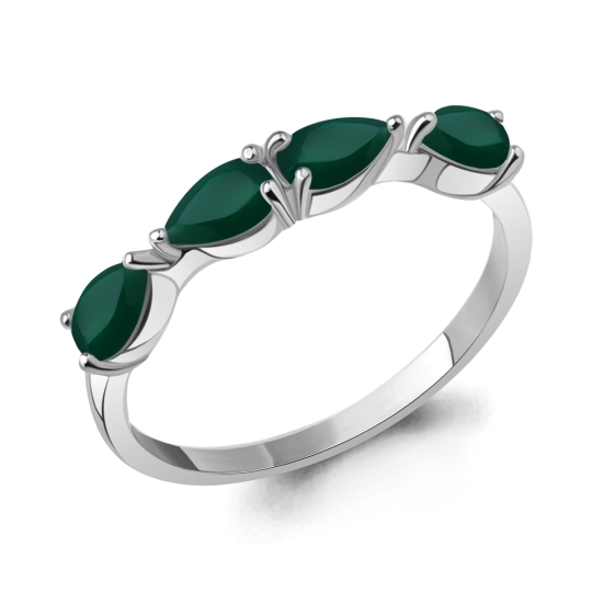 Серьги из серебра с агатами