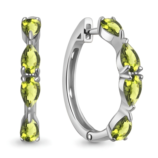 Серьги из серебра с аметистами