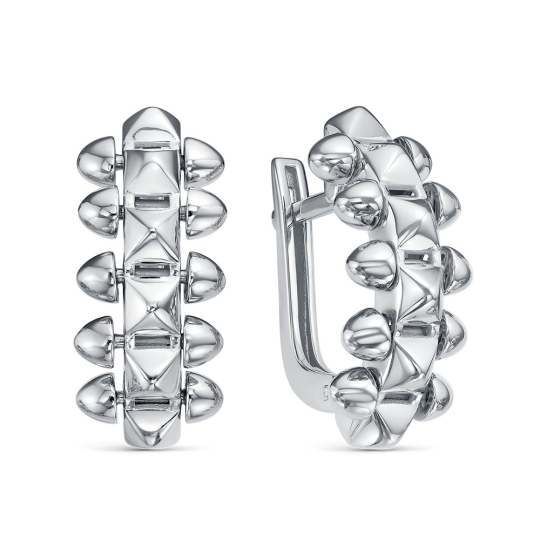 Серьги из серебра с миксом камней