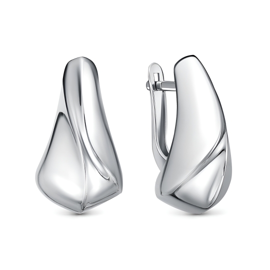 Серьги из серебра с фианитами