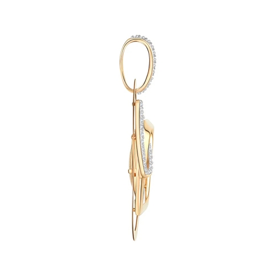 Подвеска из золота с фианитами «Знак зодиака Скорпион»