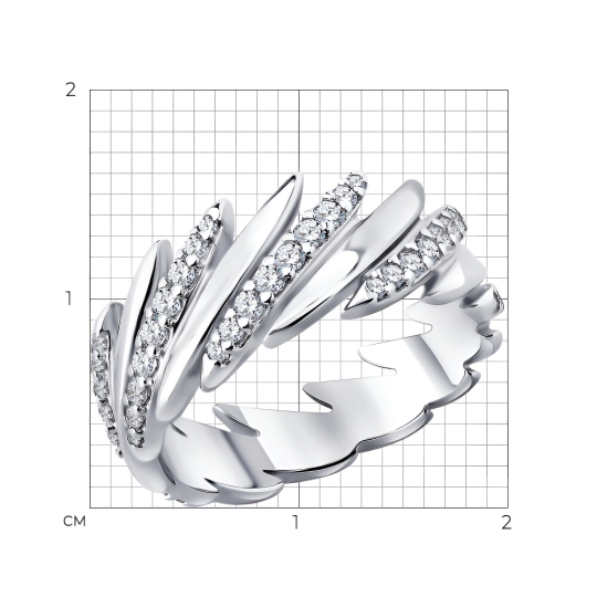 Серьги из серебра с фианитами