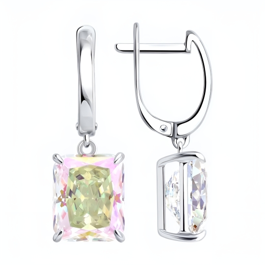Серьги из серебра с аметистами