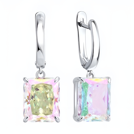 Серьги из серебра с аметистами