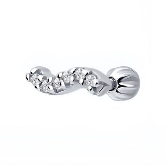 Серьги из серебра с фианитами