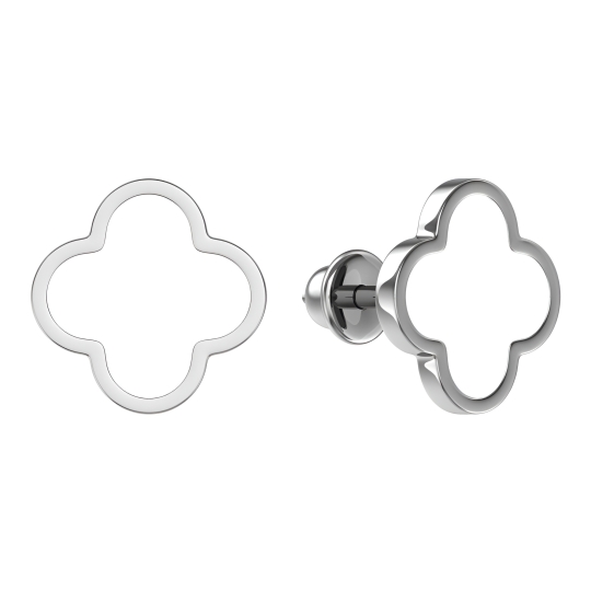 Серьги из серебра с фианитами