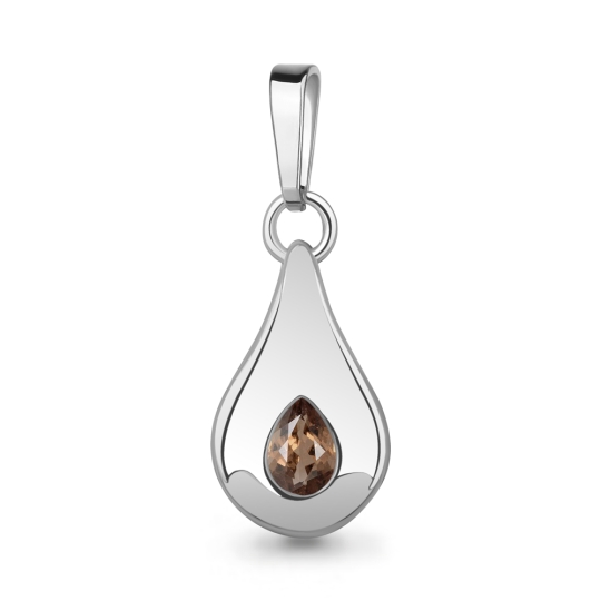 Серьги из серебра с раухтопазами