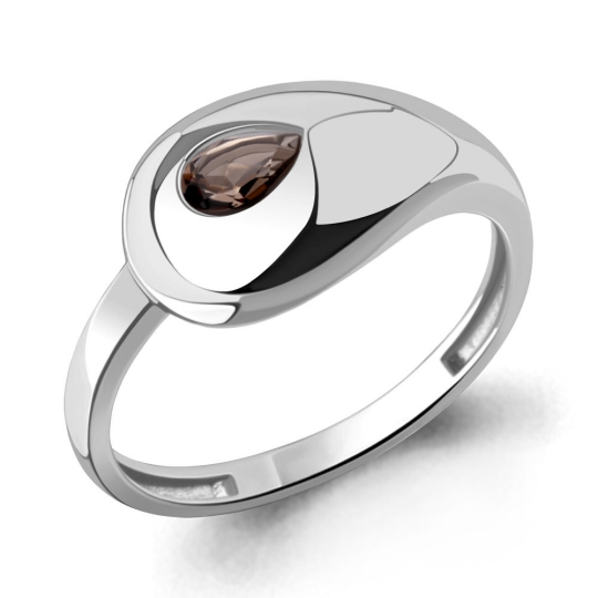 Серьги из серебра с раухтопазами