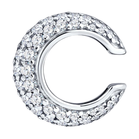 Серьги из серебра с фианитами