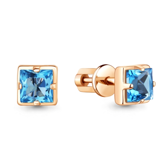 Серьги из серебра с фианитами