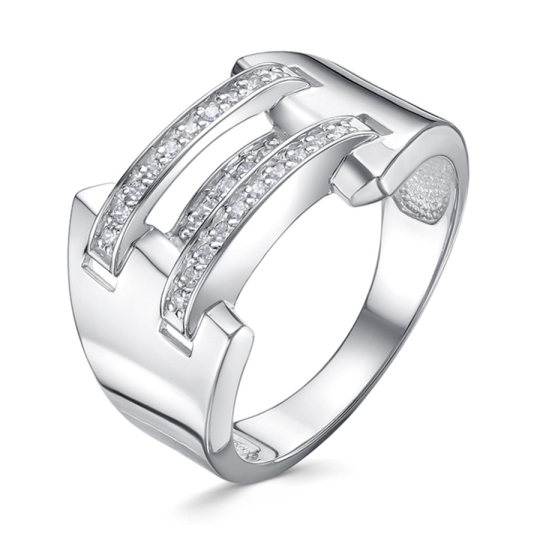 Серьги из серебра с фианитами