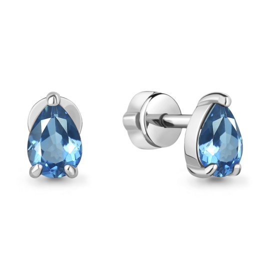 Серьги из серебра с аметистами